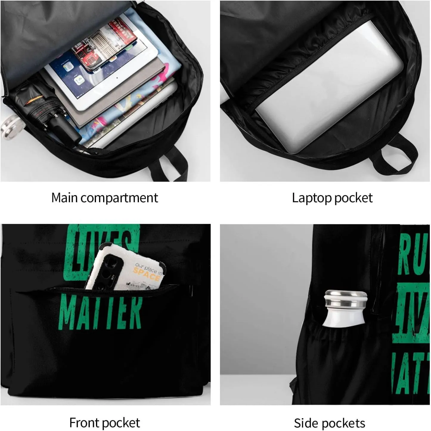 Beer Drinkings Saint Patrick's Day Drunk Lives Matter Backpack Casual Laptop Backpack Large Capacity Double Shoulder Bag Travel Daypack For Women Men