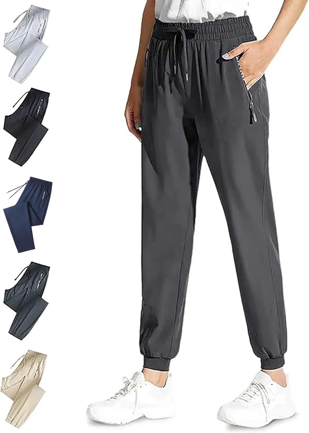 Beeswan Stretch Active Pants for Women Over 50 Ultra Stretchy Breathable Casual Pants Plus Size High Waist Trousers