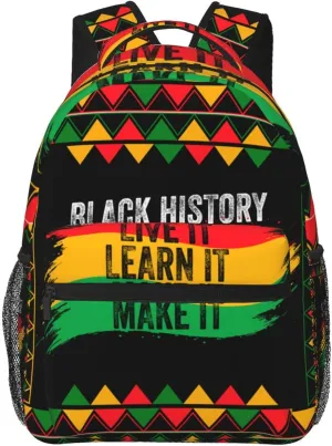 Black History Month Backpack Lightweight Laptop Backpack Casual Daypack Travel Double Shoulder Bag For Women Men