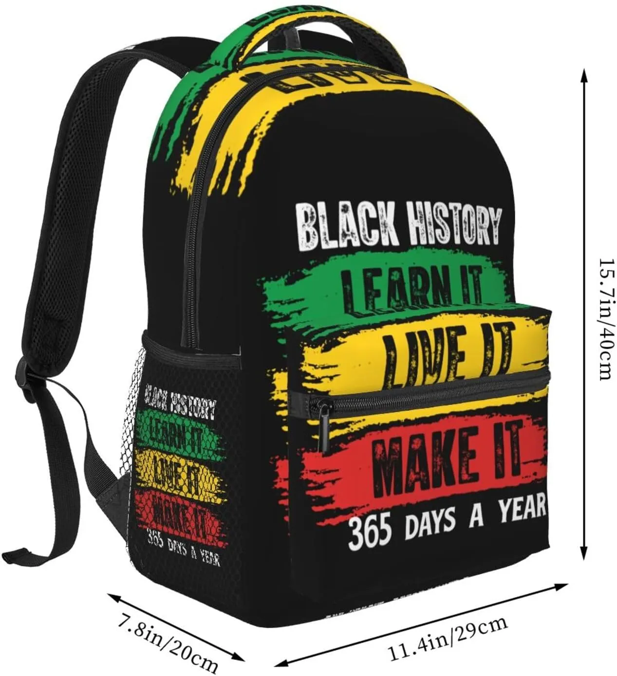 Black History Month Backpack Lightweight Laptop Backpack Casual Daypack Travel Double Shoulder Bag For Women Men