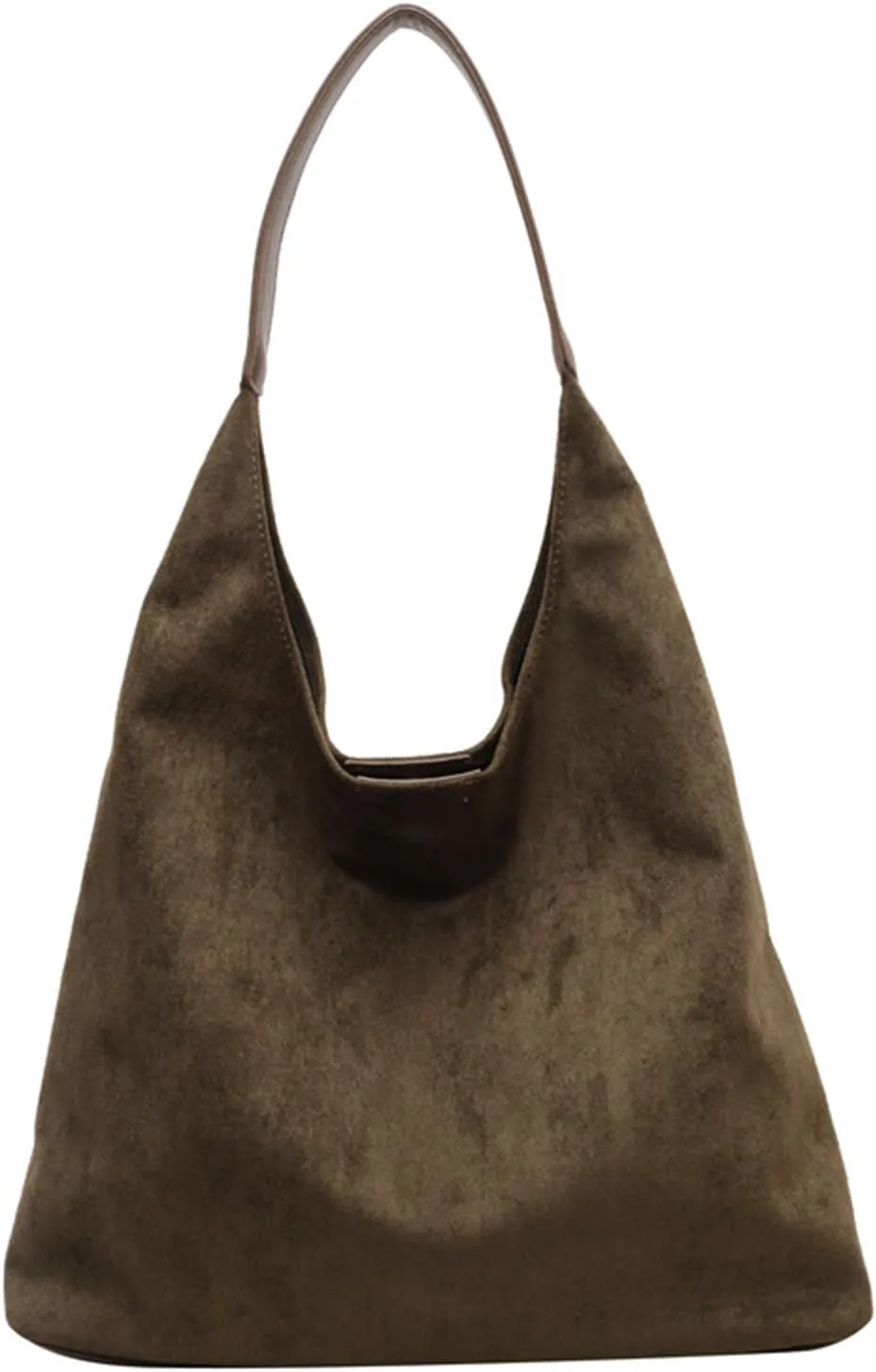 Brown Suede Bag, Leather Hobo Bags for Women, Suede Slouchy Bag, Retro Suede Shoulder Bag, Suede Purse Slouchy Bag