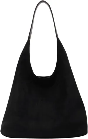 Brown Suede Bag, Leather Hobo Bags for Women, Suede Slouchy Bag, Retro Suede Shoulder Bag, Suede Purse Slouchy Bag