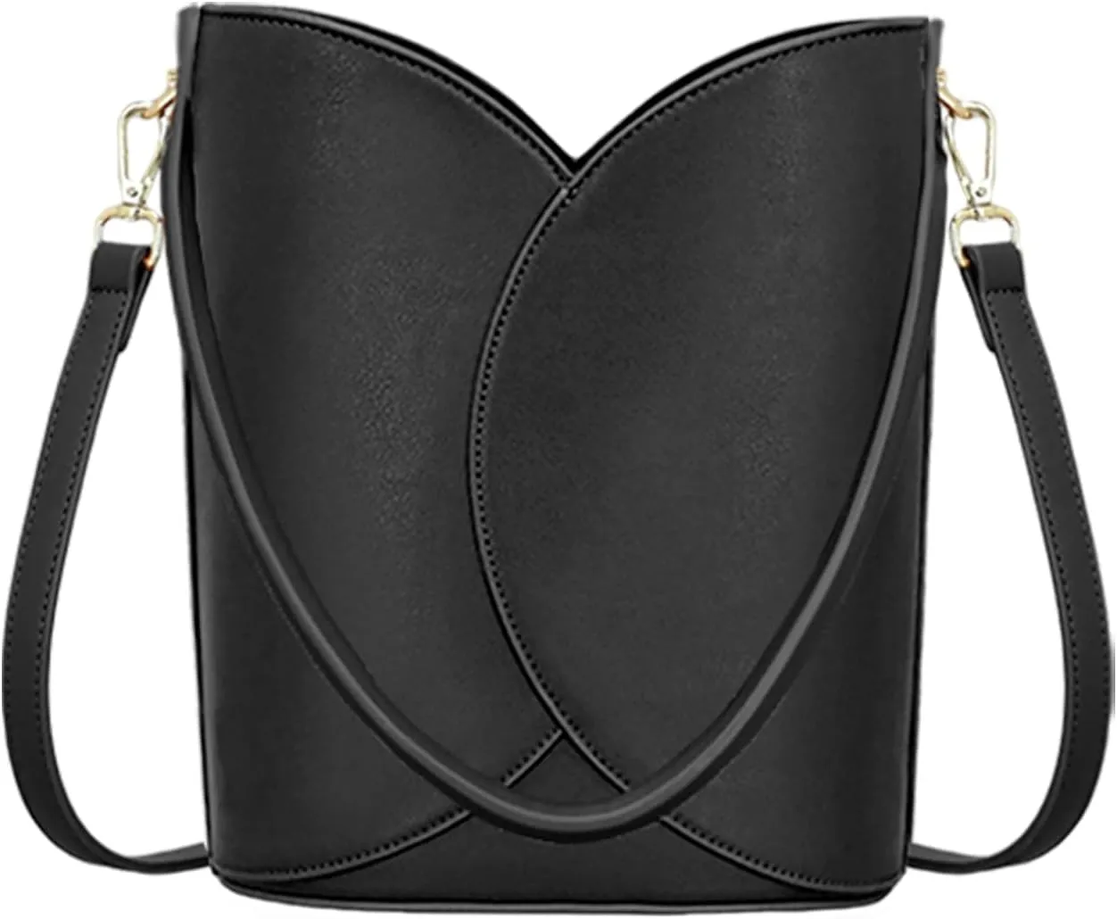 Bucket Bag for Women - Adjustable CrossbodyHobo Purse Trendy Vegan Leather Designer Ladies Tote Handbag