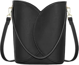 Bucket Bag for Women - Adjustable CrossbodyHobo Purse Trendy Vegan Leather Designer Ladies Tote Handbag