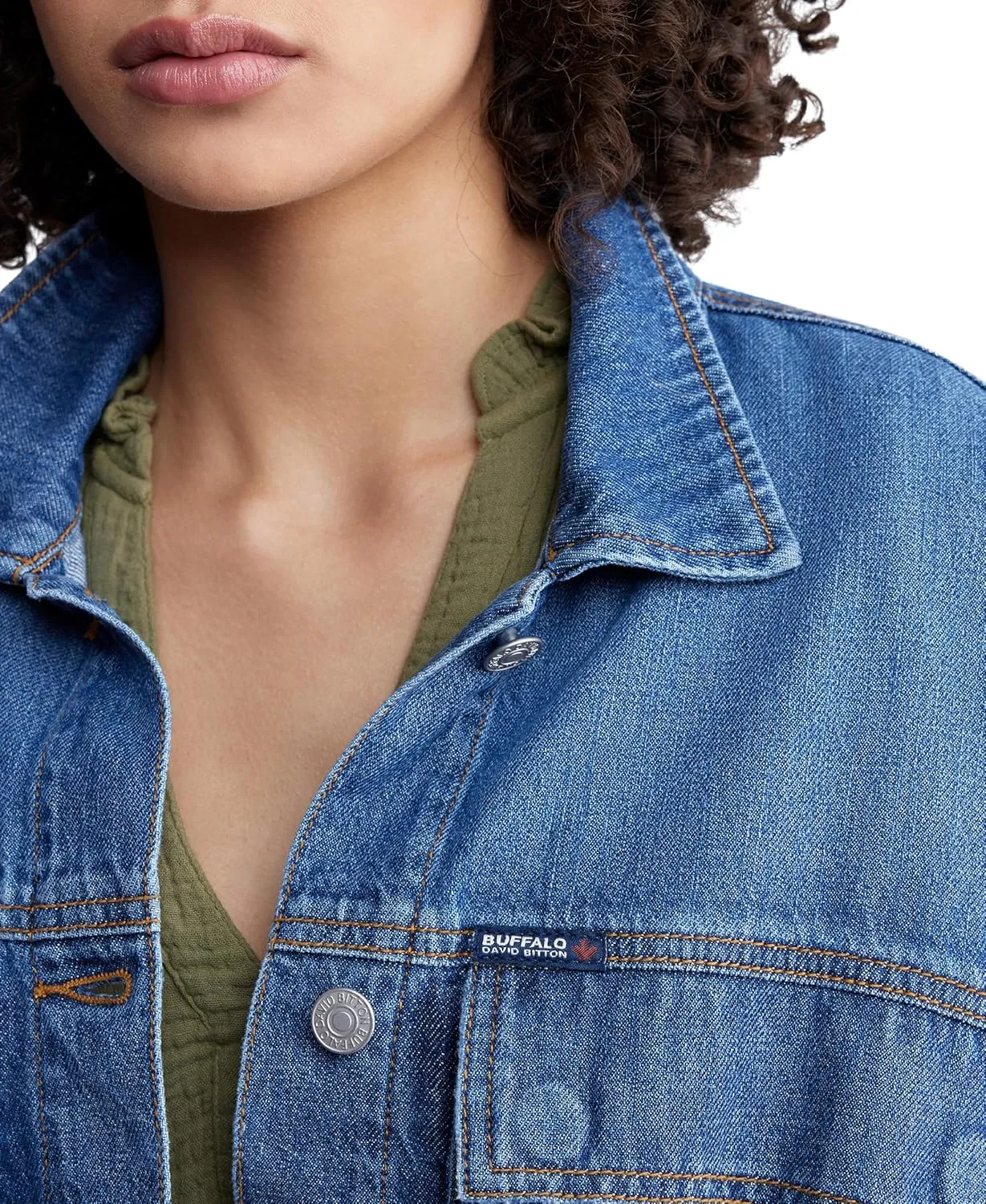 Buffalo David Bitton Women's Teagan Boxy Cropped Denim Jacket