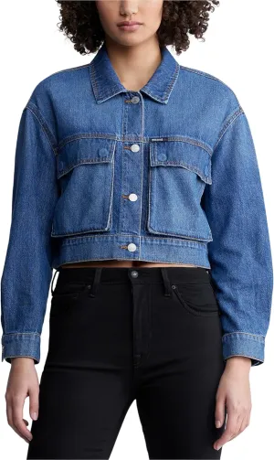 Buffalo David Bitton Women's Teagan Boxy Cropped Denim Jacket