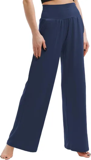 CADITEX Wide Leg Pants For Women- High Waisted Yoga Sweatpants Comfy Sports Athletic Lounge Pants with Pockets