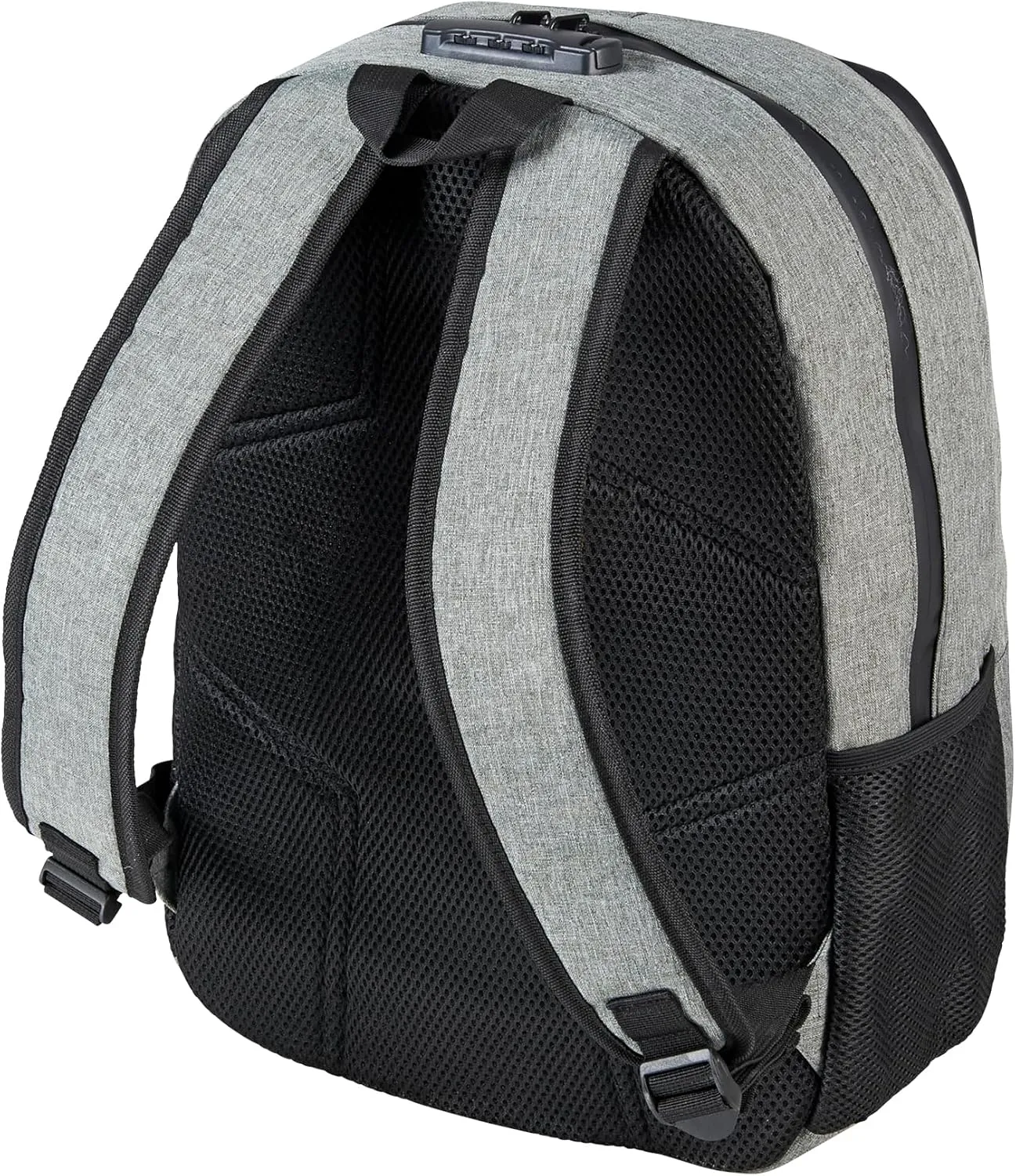 CANNY Smell Proof Backpack - Large Odor Resistant Travel Back Pack - Anti Theft with Combination Lock - Laptop Pocket - Water Resistant - Designed for Business School College Gym (Gray)