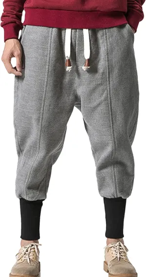 Cargo Sweatpants for Men Baggy Slim Fit Gym Running Workout Pants Athletic Drawstring Jogger Men's Pants with Pockets