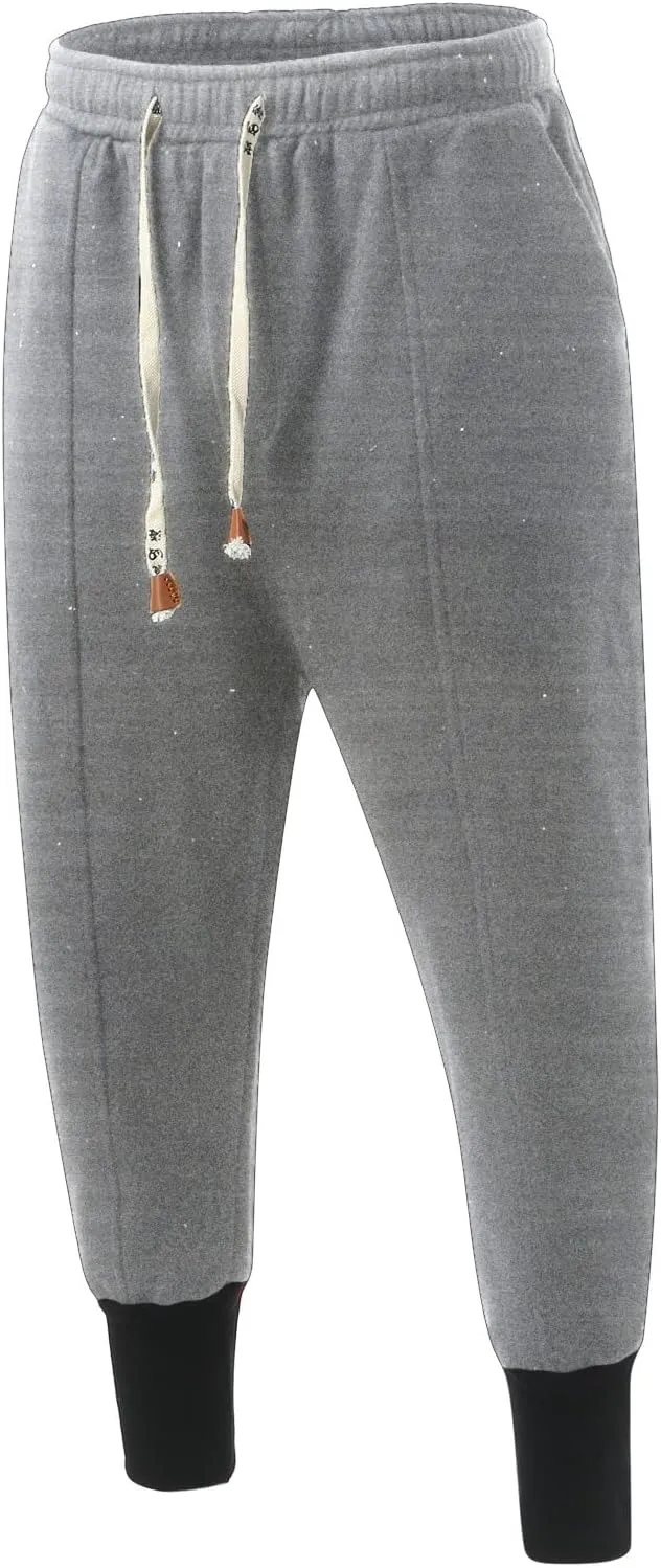 Cargo Sweatpants for Men Baggy Slim Fit Gym Running Workout Pants Athletic Drawstring Jogger Men's Pants with Pockets