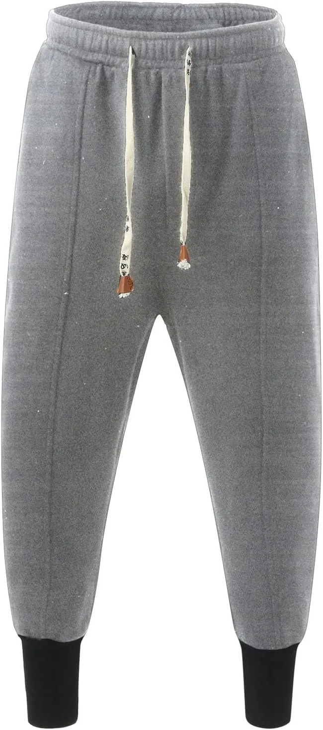 Cargo Sweatpants for Men Baggy Slim Fit Gym Running Workout Pants Athletic Drawstring Jogger Men's Pants with Pockets