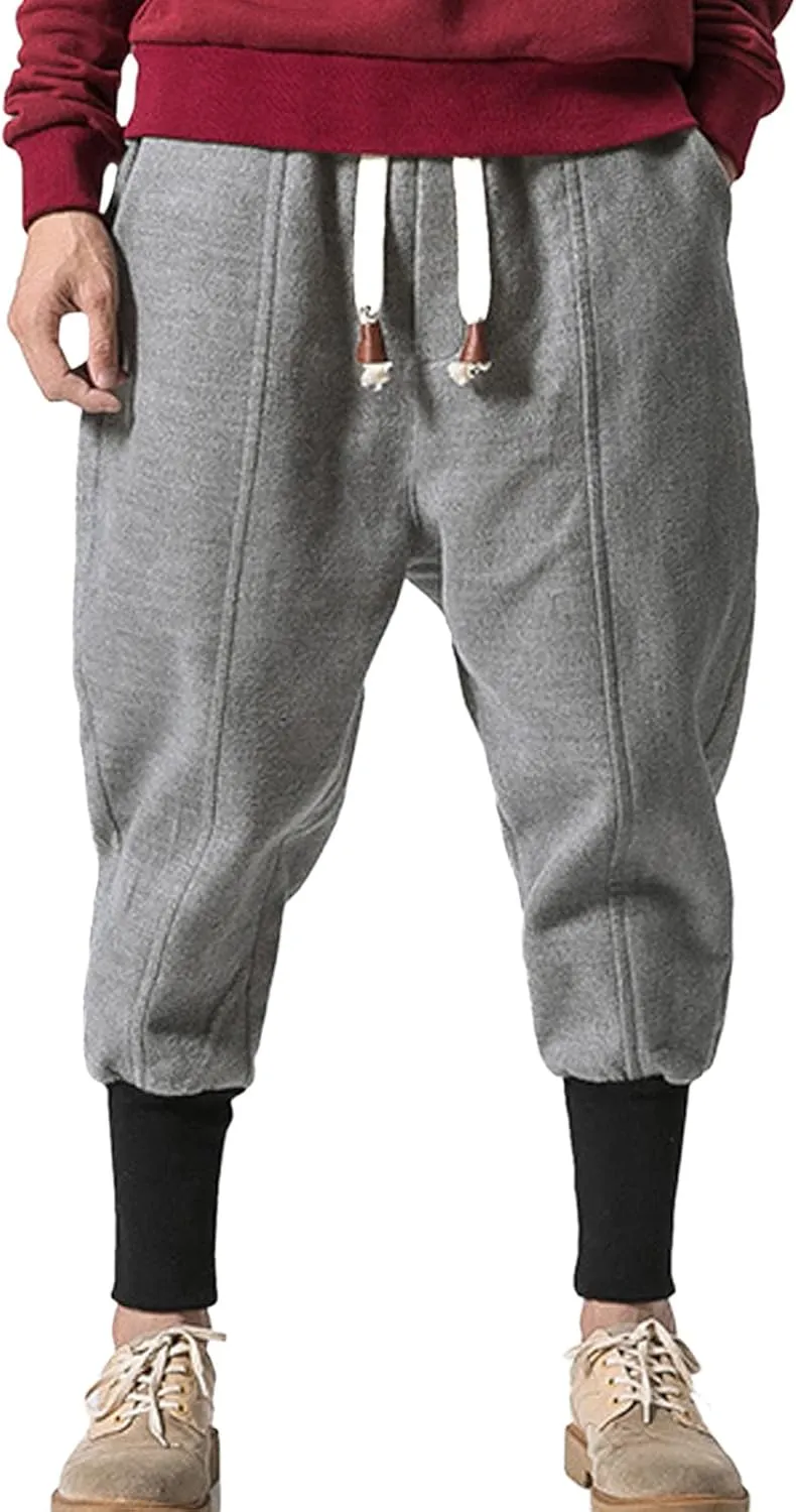 Cargo Sweatpants for Men Baggy Slim Fit Gym Running Workout Pants Athletic Drawstring Jogger Men's Pants with Pockets