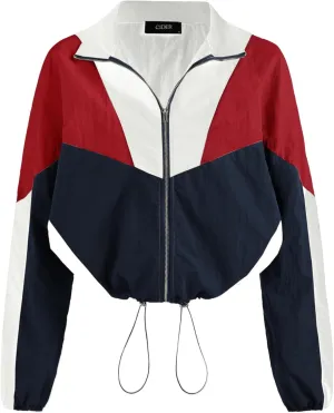 CIDER Women's Color Block Drawstring Jacket
