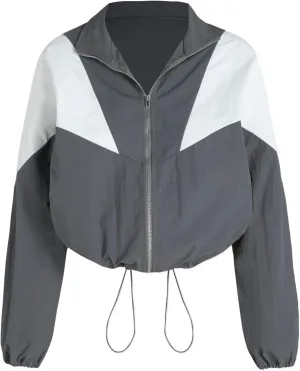 CIDER Women's Color Block Drawstring Jacket