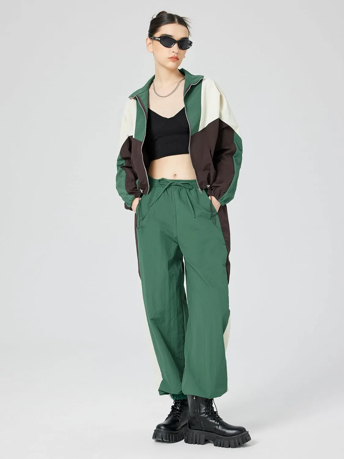 CIDER Women's Color Block Drawstring Jacket