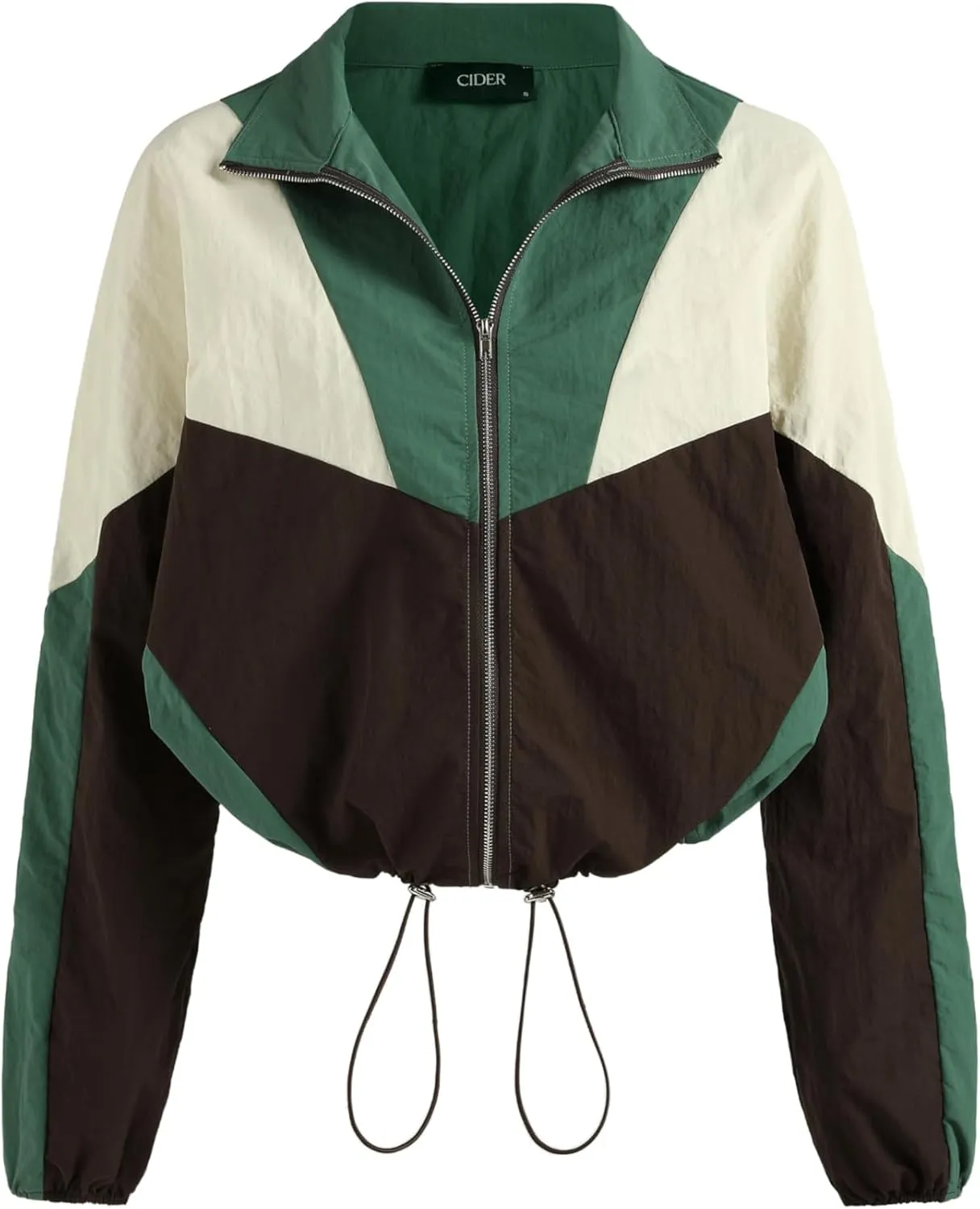 CIDER Women's Color Block Drawstring Jacket