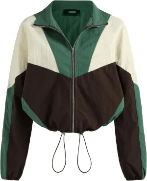 CIDER Women's Color Block Drawstring Jacket