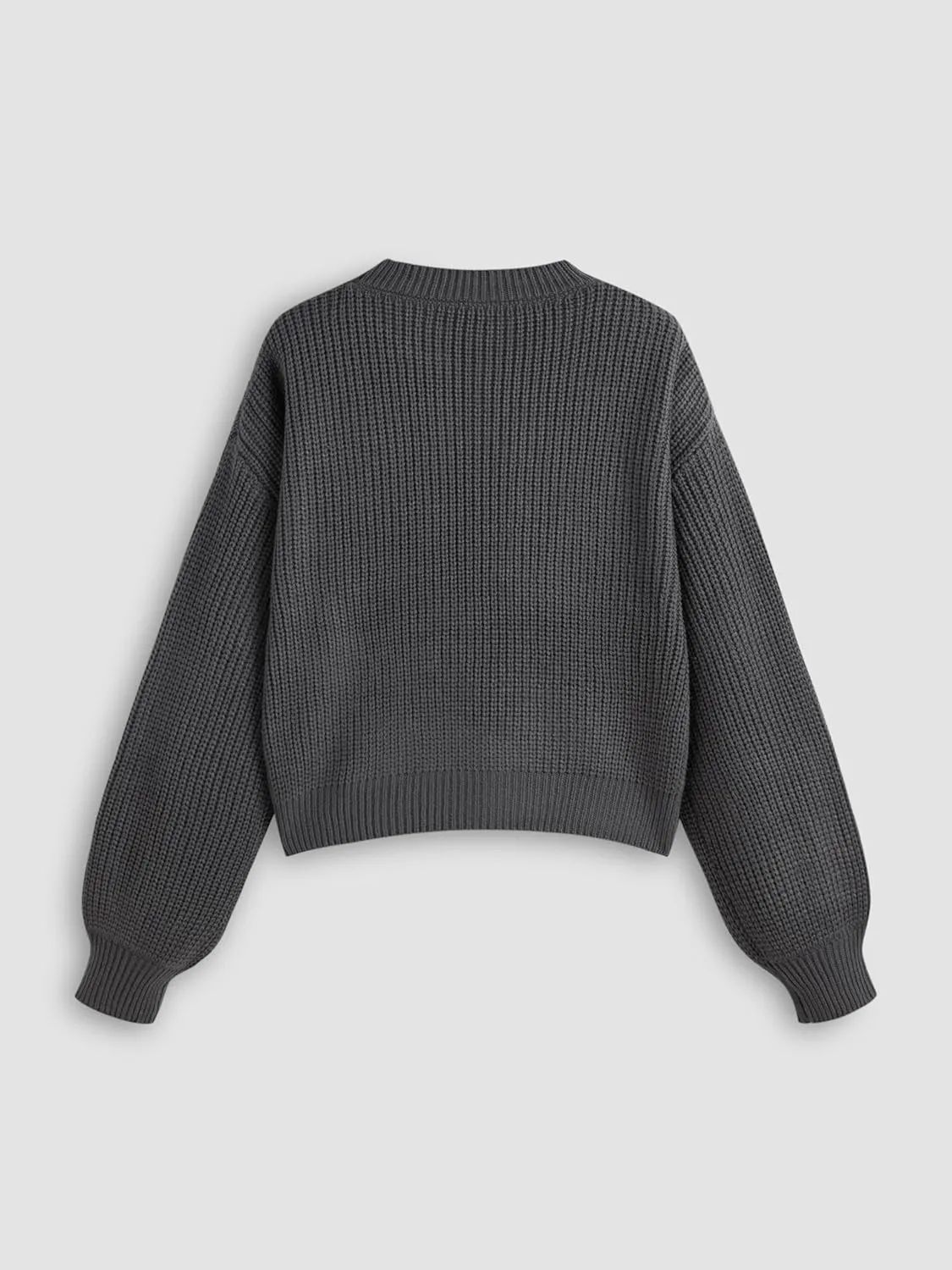 CIDER Womens Cropped Striped Sweater Long Sleeve Crew Neck Trendy Pullover Tops