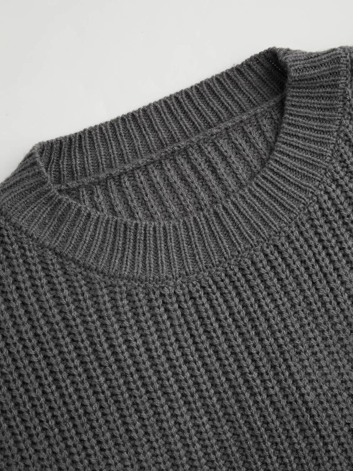 CIDER Womens Cropped Striped Sweater Long Sleeve Crew Neck Trendy Pullover Tops