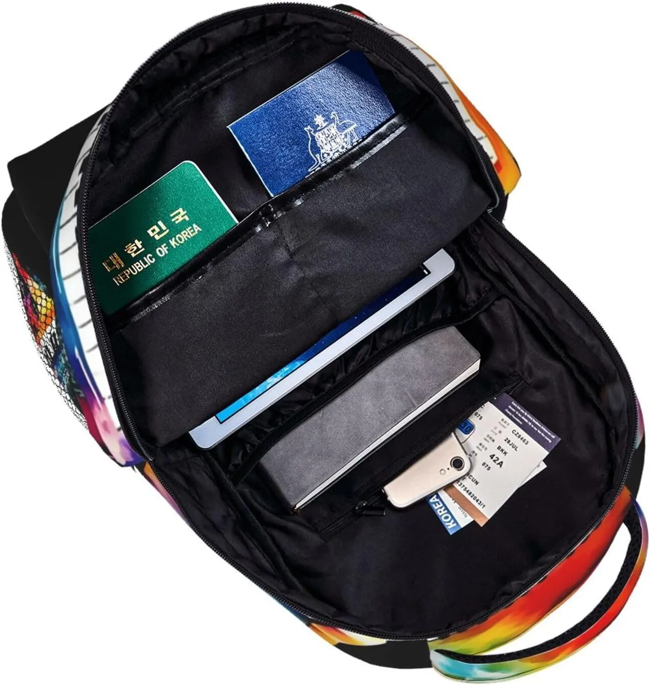 Colorful Piano Keyboard Music Note Backpack Lightweight Laptop Backpack Travel Rucksack for Men Women Canvas Daypack