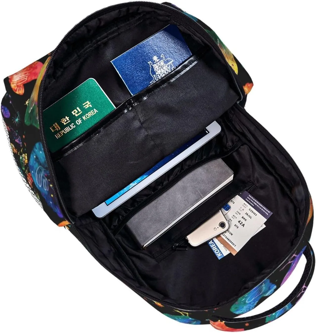 Colorful Rooster Chickens Backpack Lightweight Laptop Backpack Casual Daypack Travel Double Shoulder Bag For Women Men