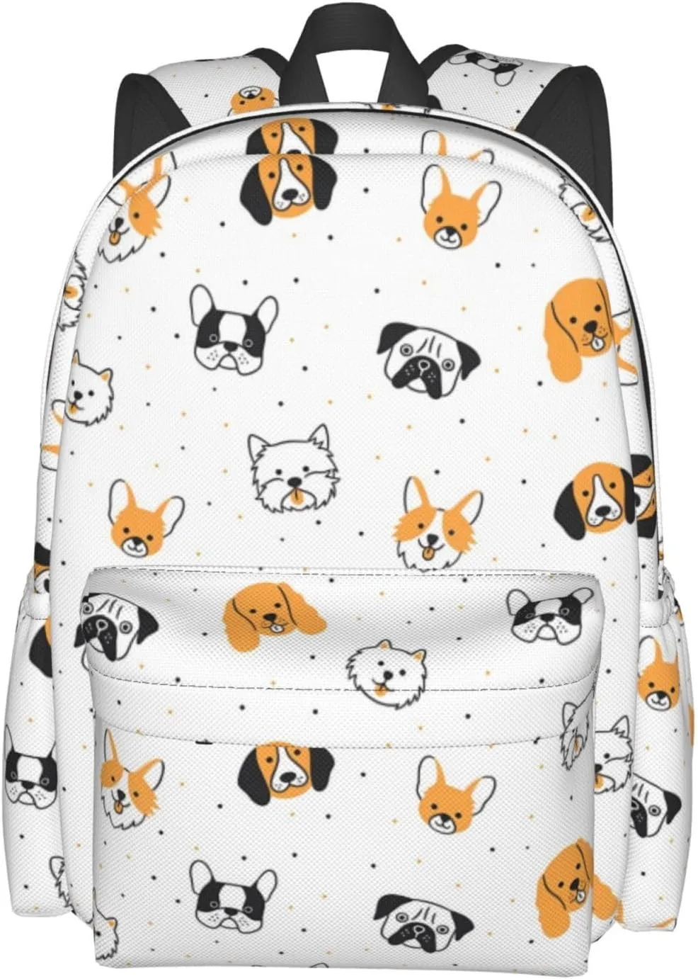 Cute Cartoon Dog Large Capacity Backpack Casual Double Shoulder Bag Laptop Backpack Travel Daypack For Women Men