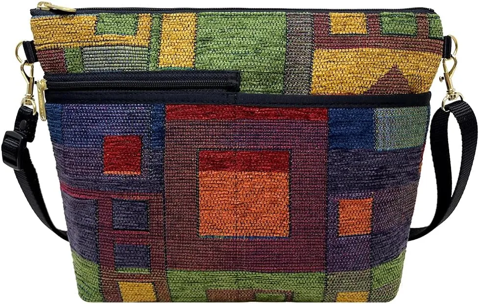 Danny K. Women's Tapestry Bag Shoulder Handbag, Large Zipper Purse Handmade in the USA