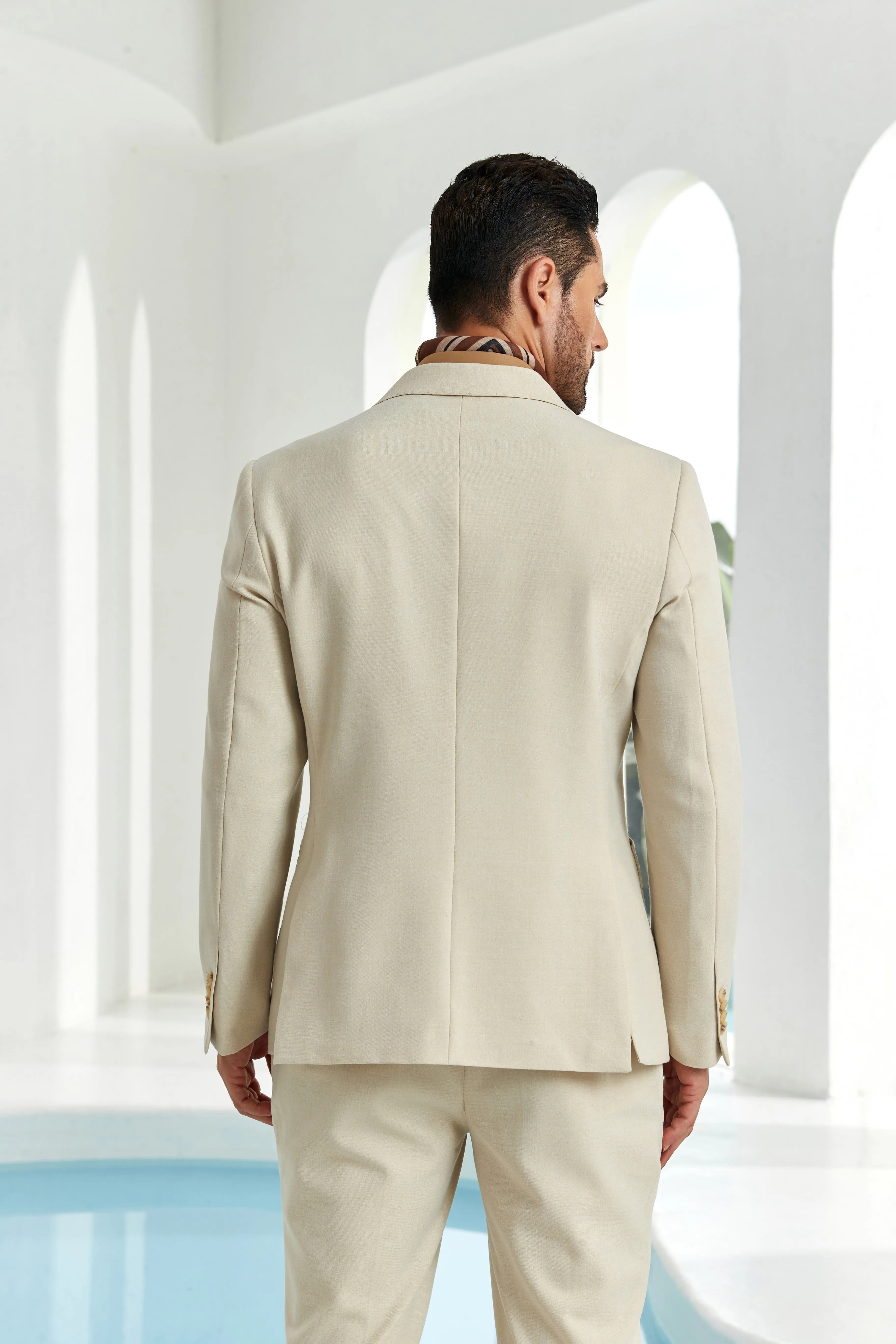Designer Style Double Breasted 2 Pieces Men's Suits Jacket Pants