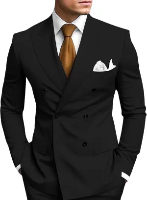 Double Breasted Suit Men 2 Piece Slim Fit Mens Suit Blazer Pants Set Wedding Prom Homecoming Suits