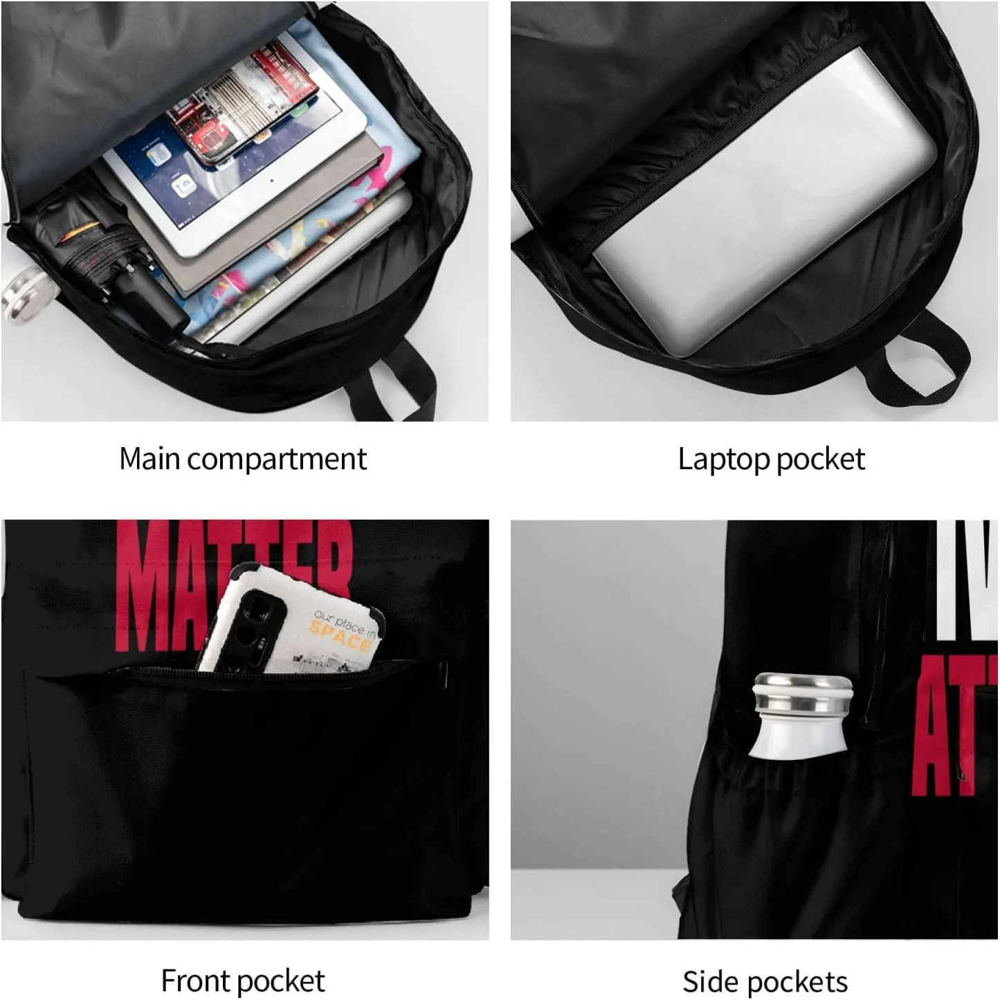 Drunk Wives Matter Backpack Casual Laptop Backpack Large Capacity Double Shoulder Bag Travel Daypack For Women Men