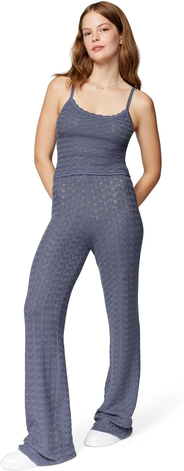 florence by mills Women's Le Pointelle Sweater Lace Wide Leg Pant