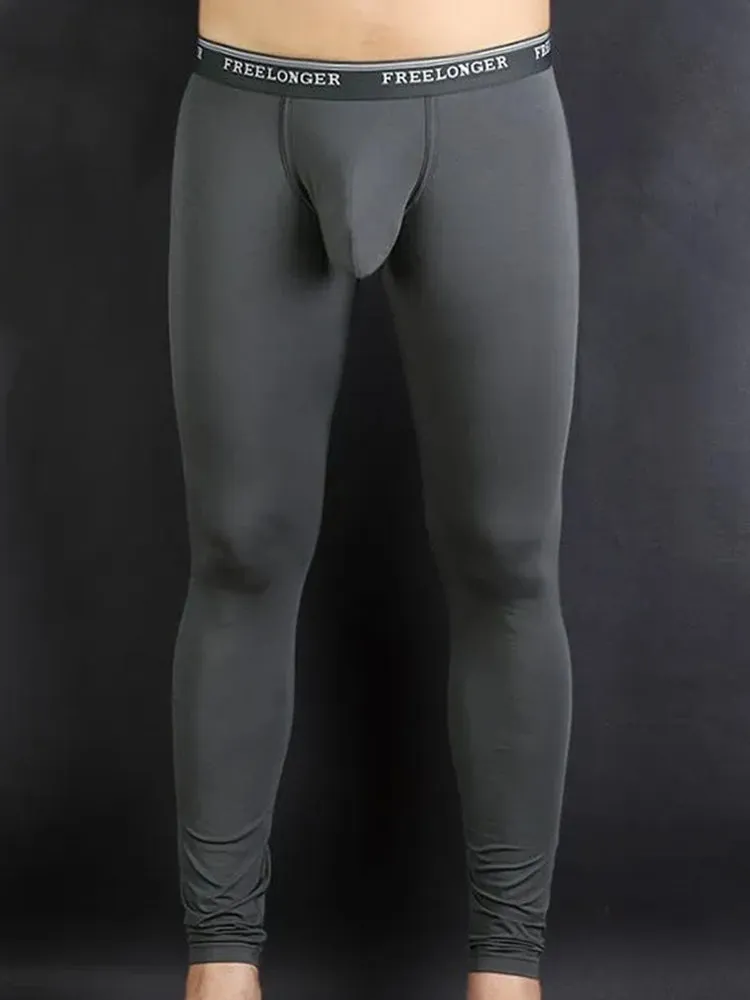 FreeLonger Men's ComfyBig Separate Pouch Thermal Underwear