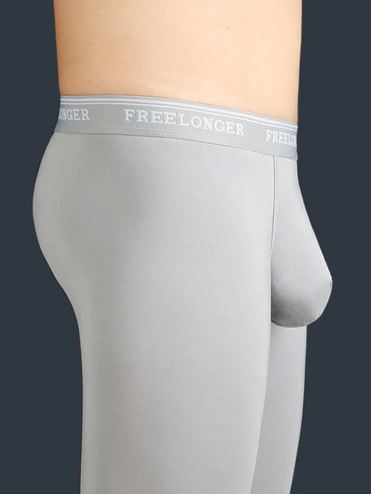 FreeLonger Men's ComfyBig Separate Pouch Thermal Underwear