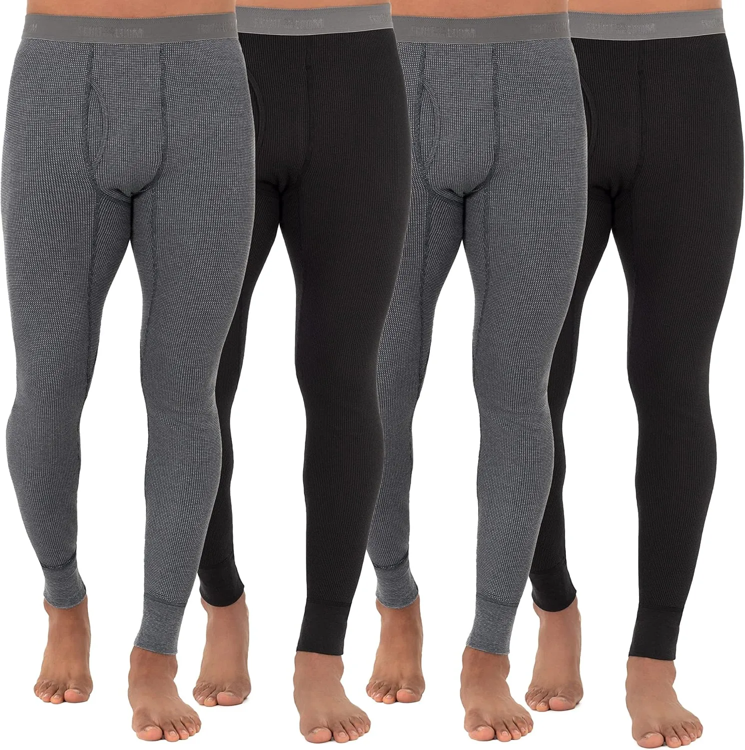 Fruit of the Loom mens Recycled Premium Waffle Thermal Underwear Long Johns Bottom