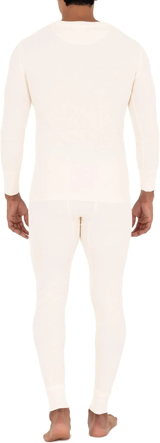 Fruit of the Loom Men's Recycled Waffle Thermal Underwear Crew Top (1 and 2 Packs)