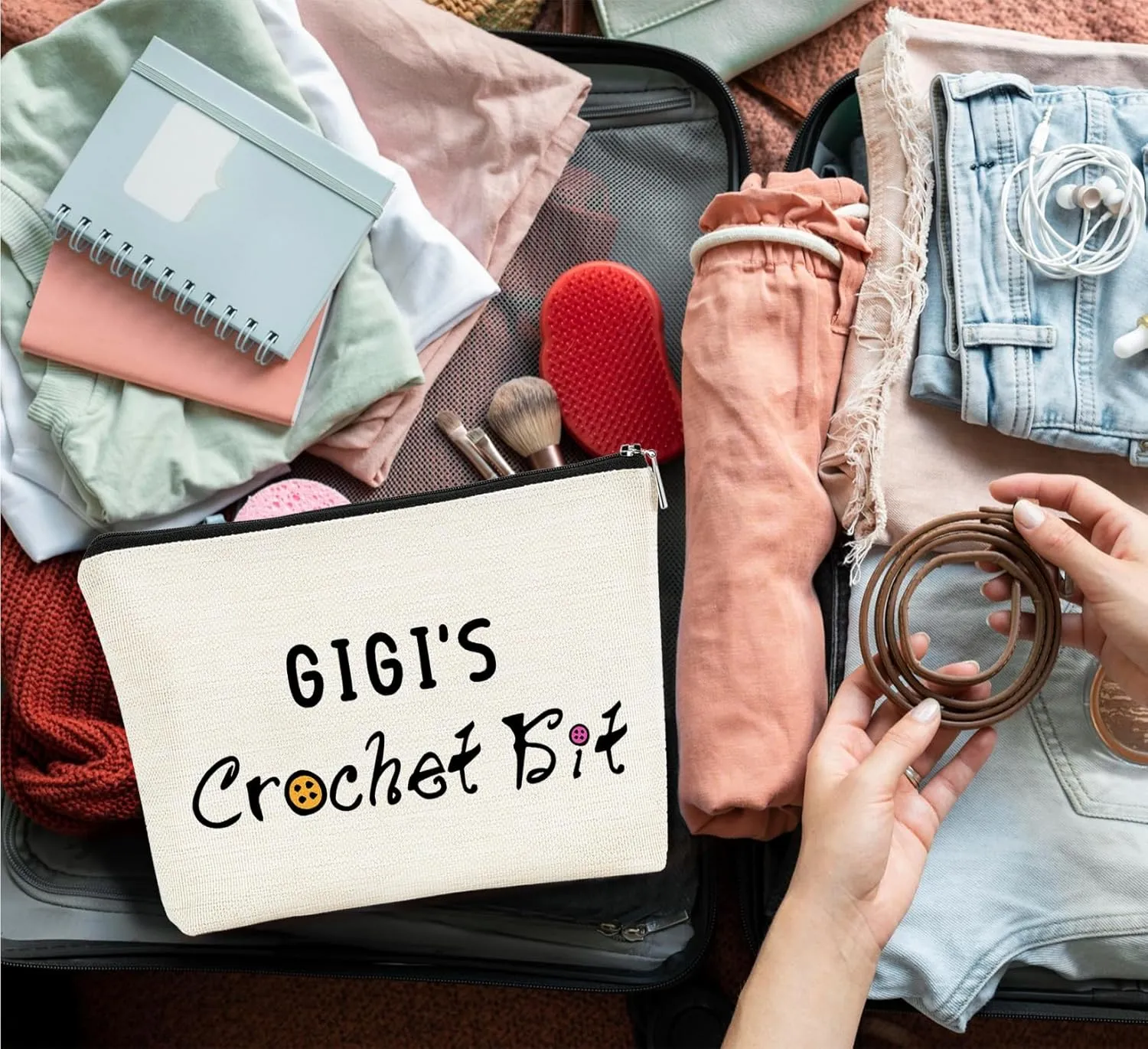Gifts for Gigi Makeup Bag, Gigi Gifts for Grandma, Gigi Gifts for Grandma, Gifts for Gigi from Grandkids, Grandma Gifts Cosmetic Bags for Women