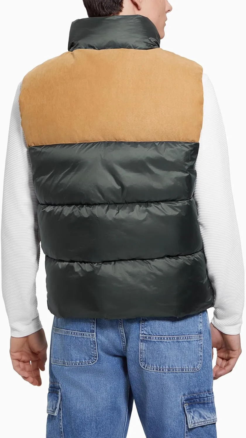 GUESS Men's Yann Fabric Block Puffer Vest