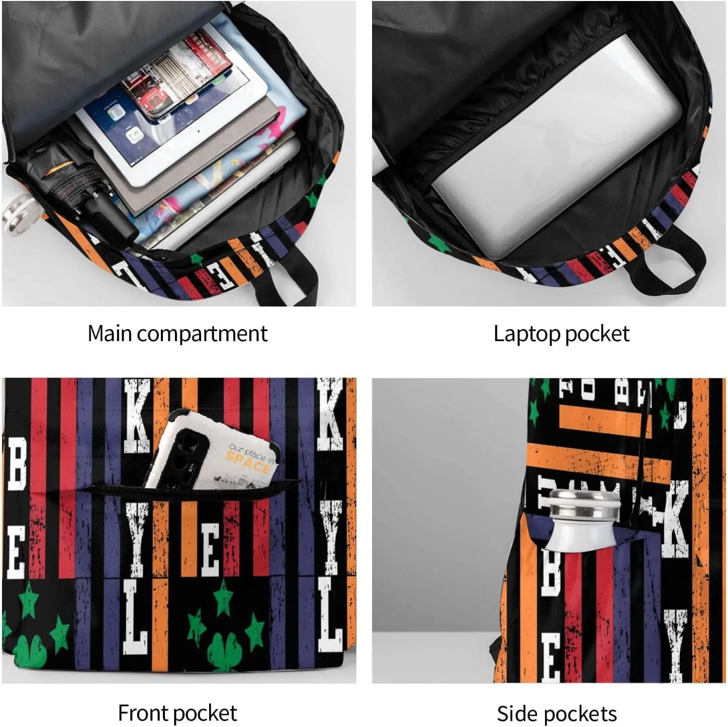 Half Irish Half Italian American Flag Lucky To Be Backpack Casual Laptop Backpack Large Capacity Double Shoulder Bag Travel Daypack For Women Men
