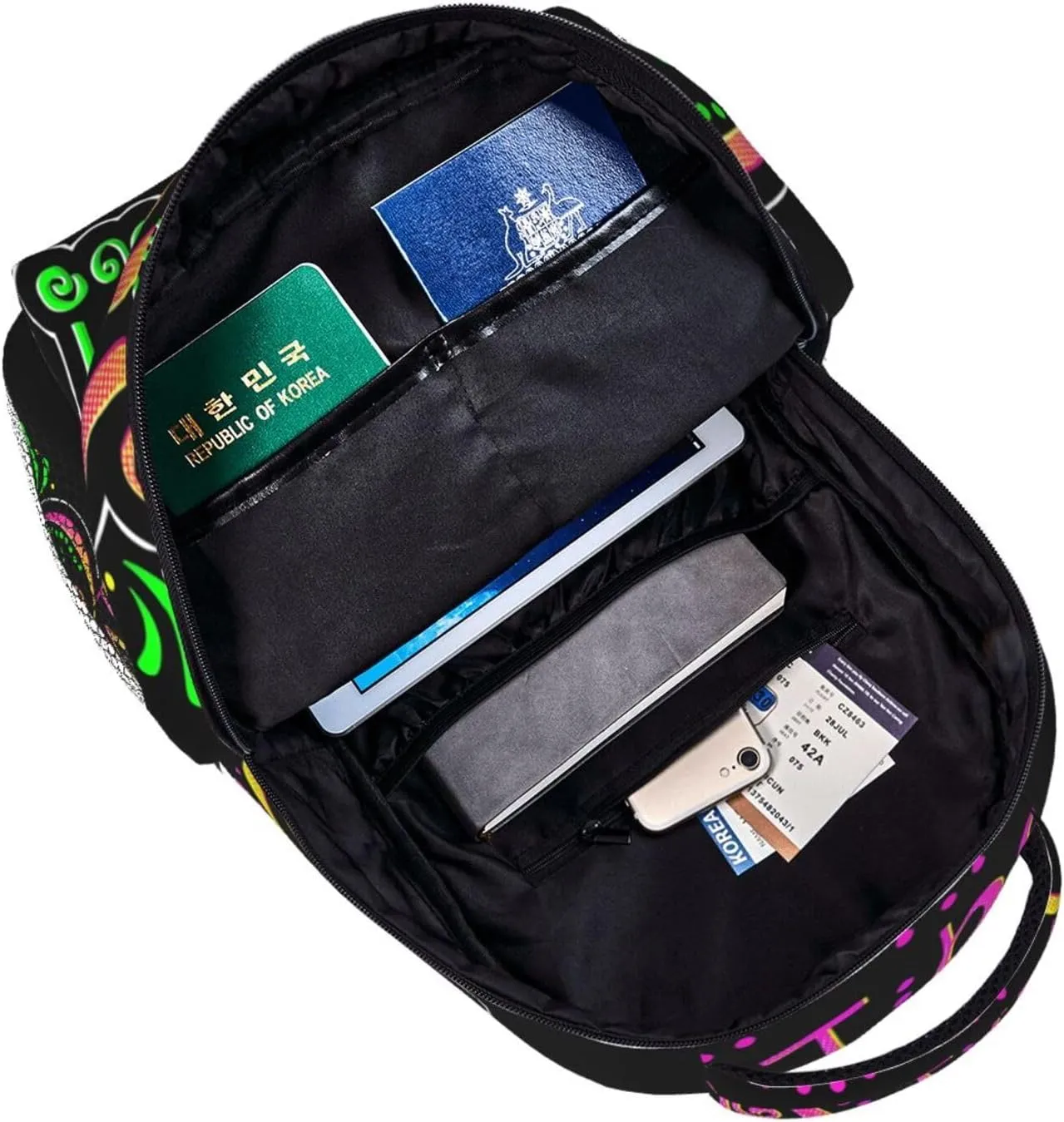 Happy Mardi Gras Y'All Party Parade New Orleans Backpack Casual Laptop Backpack Lightweight Double Shoulder Bag Travel Daypack For Women Men