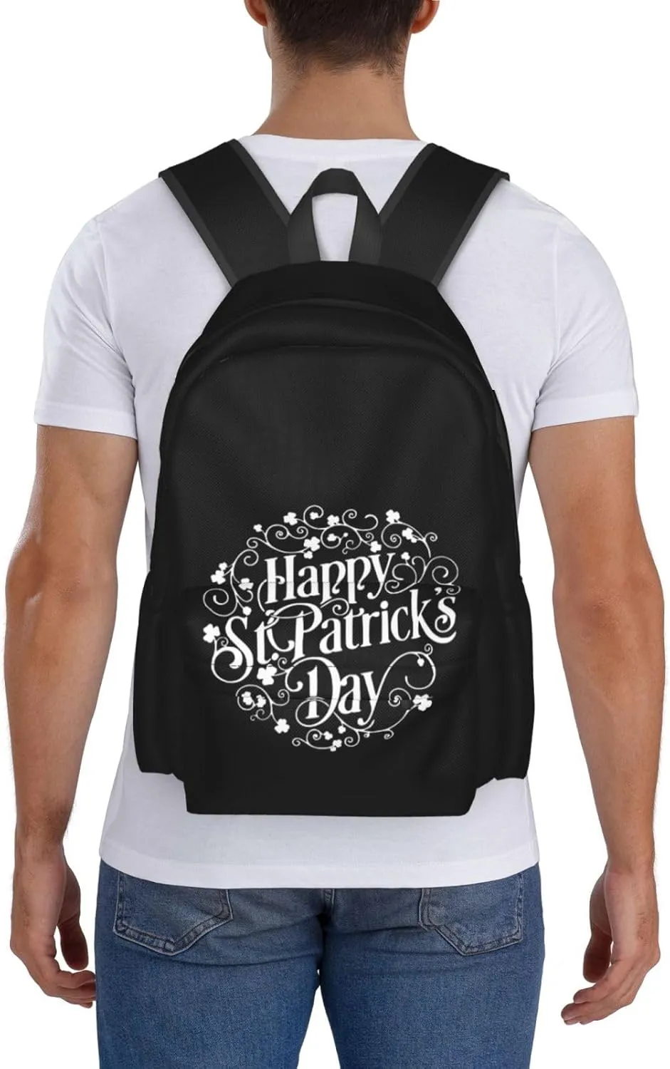 Happy Saint Patrick's Day Backpack Casual Laptop Backpack Large Capacity Double Shoulder Bag Travel Daypack For Women Men