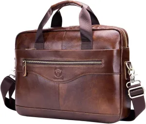 Hebetag Small Leather Sling Shoulder Bag Messenger Pack for Men Women Outdoor Travel Business