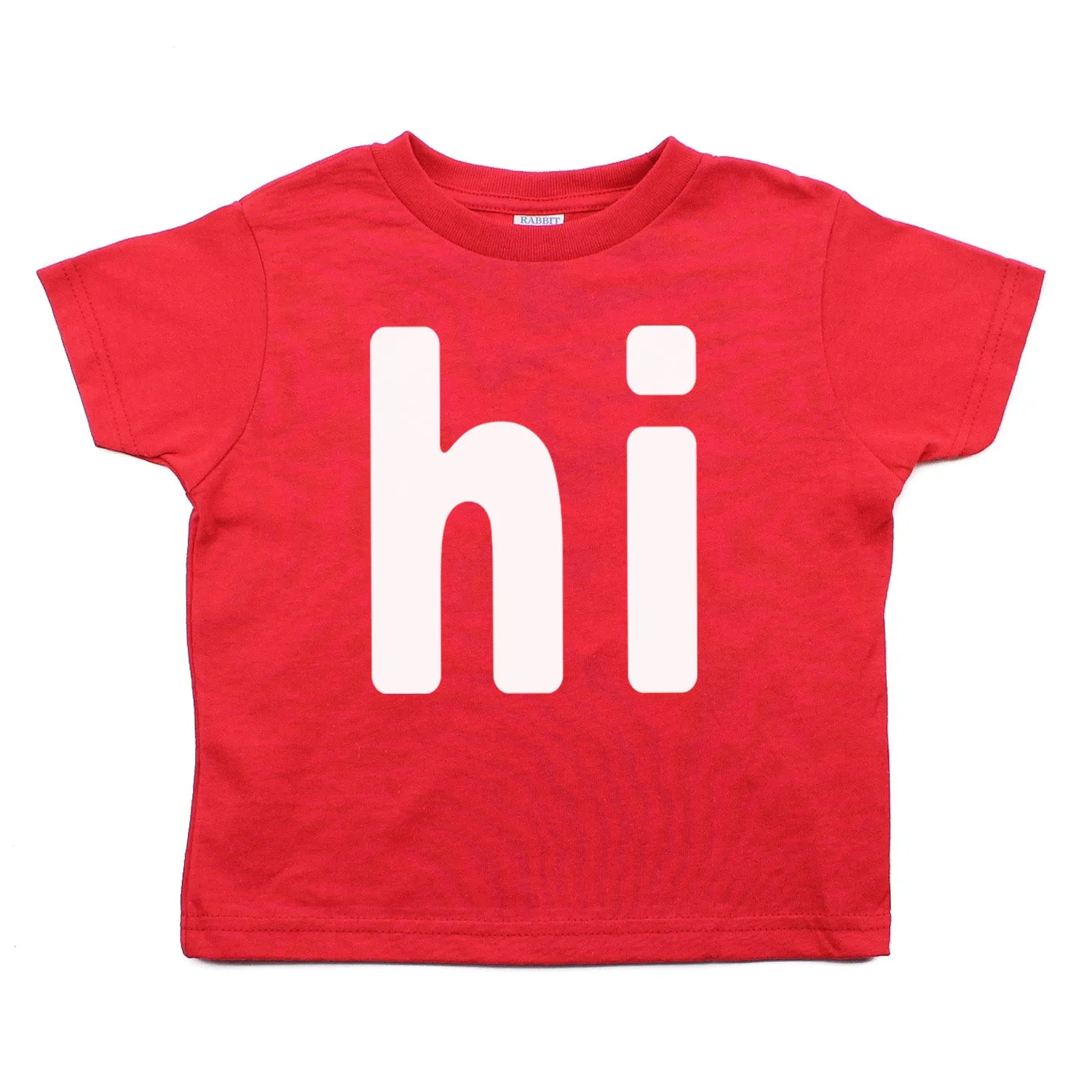 Hi Funny Saying Cute Trendy Girls Toddlers Short Sleeve T-Shirt