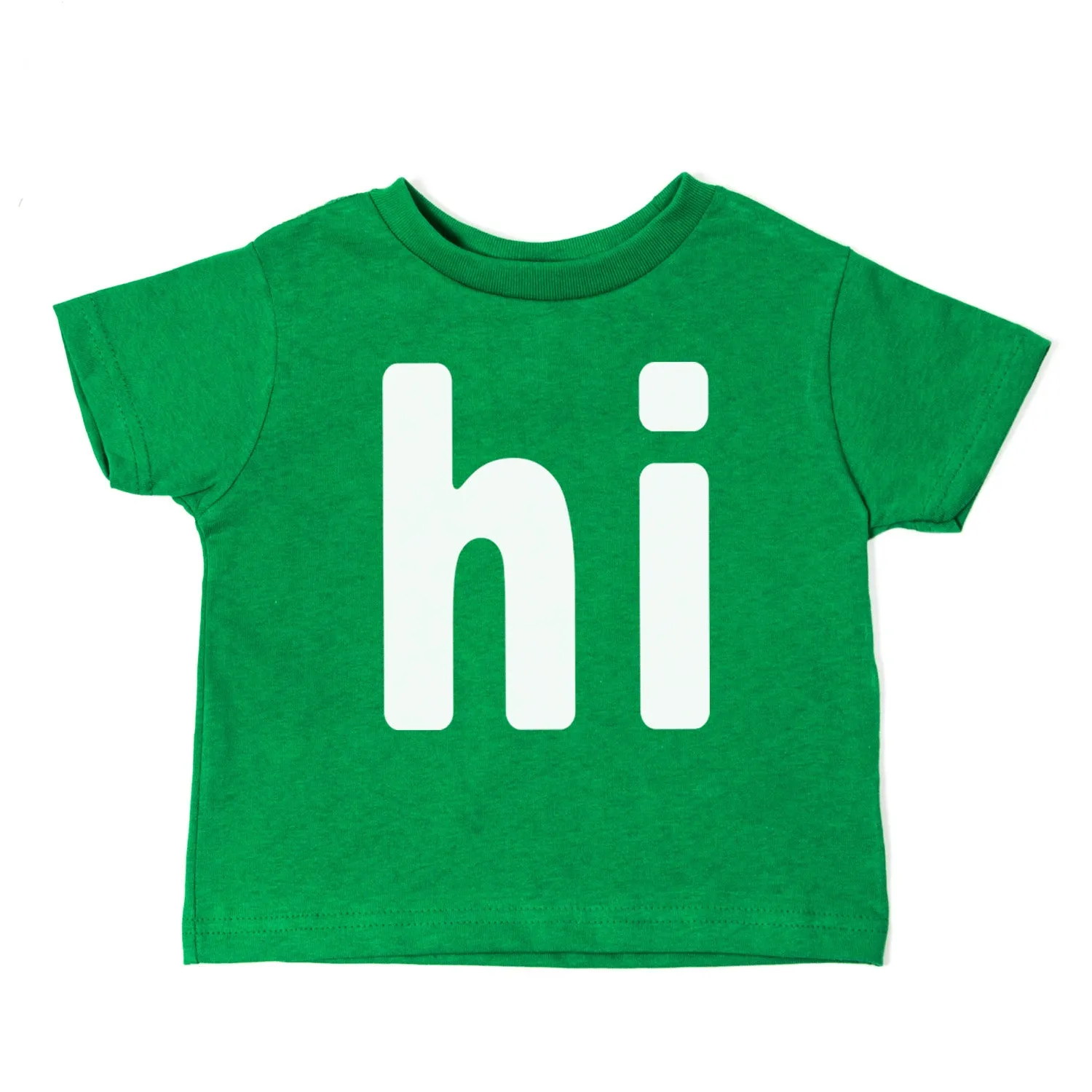Hi Funny Saying Cute Trendy Girls Toddlers Short Sleeve T-Shirt