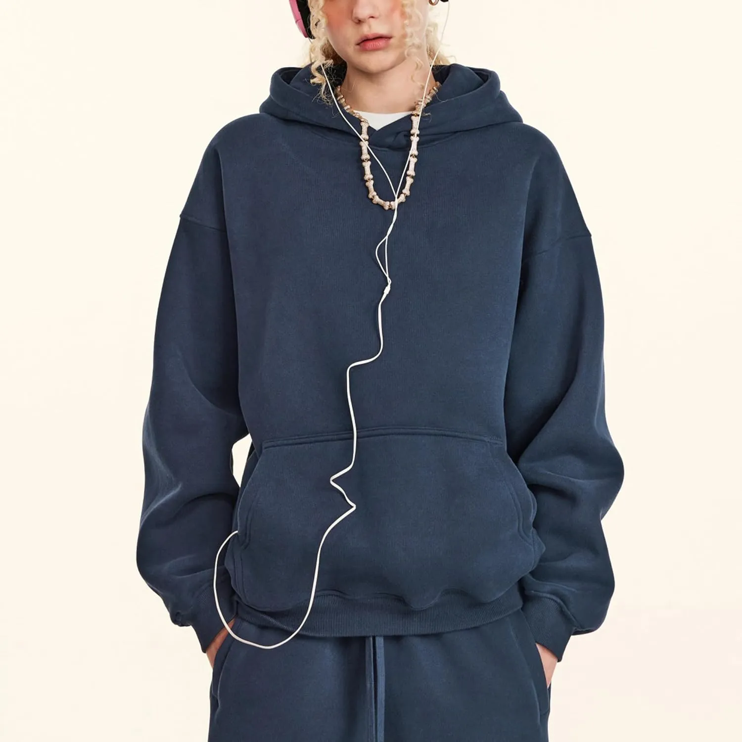 Hixiaohe Womens Oversized Fleece Hoodie Long Sleeve Sweatshirt Fleece Heavyweight Pullover Tops Fall Outfits with Pockets