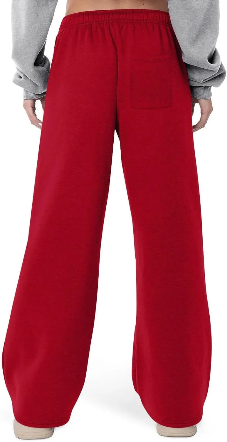 Hvyesh Sweatpants Women Baggy Wide Leg Low Rise Sweat Pants Y2k, Athletic Pants for Women Loose Fit, Comfy Fleece Lined Pants