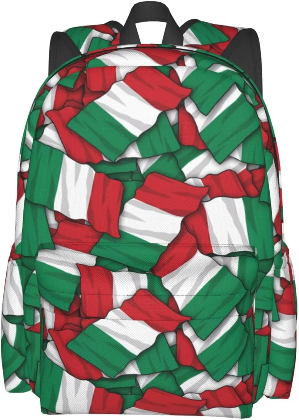 Italian Flag Large Capacity Backpack Casual Double Shoulder Bag Laptop Backpack Travel Daypack For Women Men