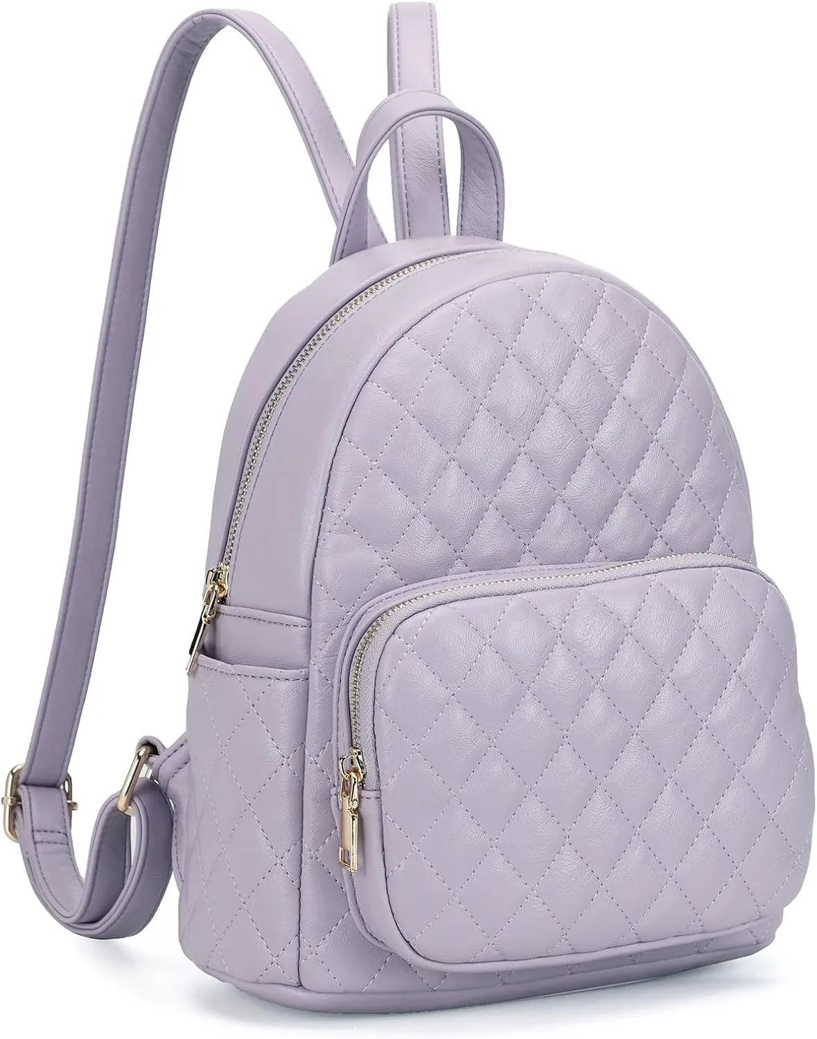 KL928 Quilted Mini Backpack for Women, PU Leather Backpack Purse Designer Satchel Bag, Small Casual Daypack for Ladies