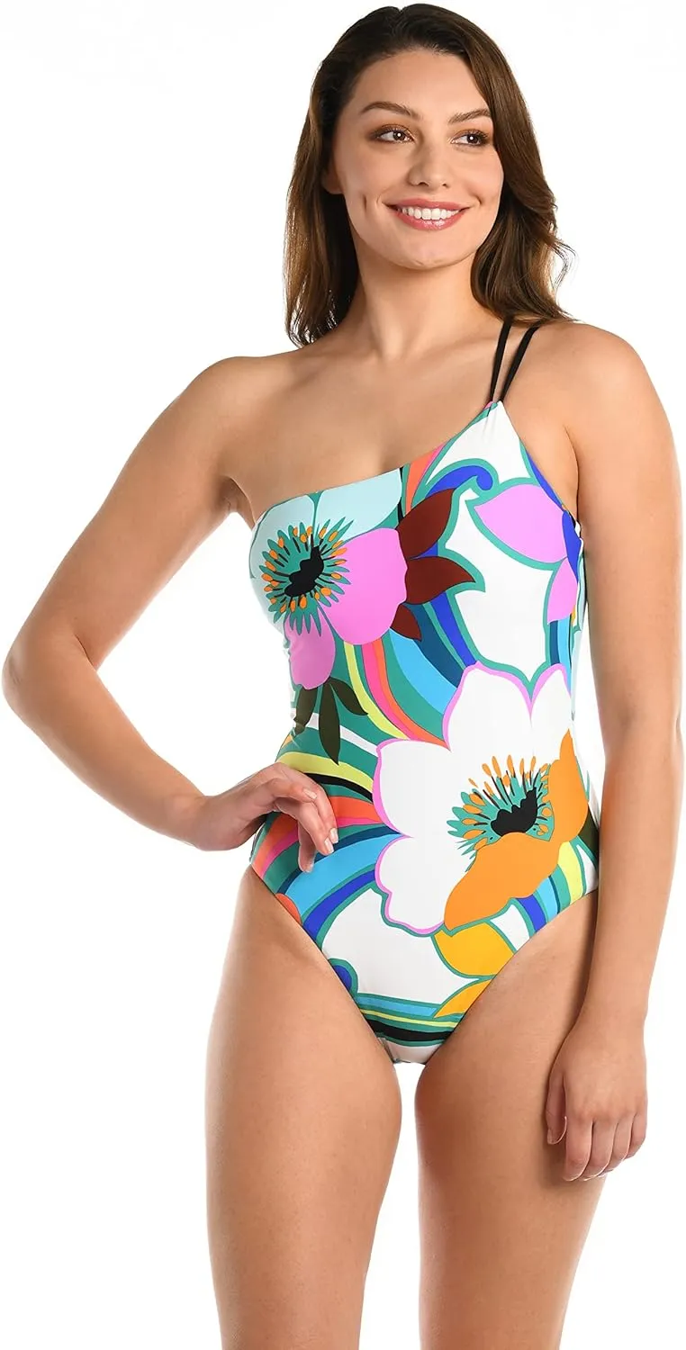 La Blanca Women's Shoulder One Piece Swimsuit