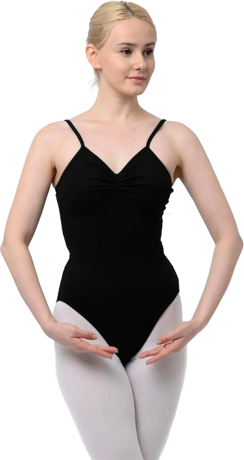 Lace Cut Out Back V-Neck Camisole Leotards 03D2405