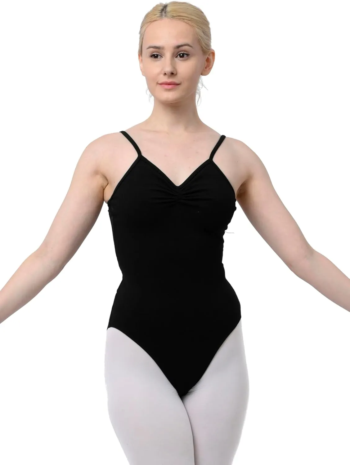 Lace Cut Out Back V-Neck Camisole Leotards 03D2405